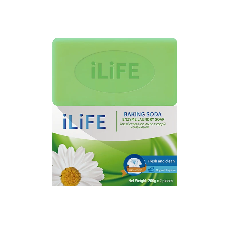 iLiFE Хозяйственное мыло с содой и энзимами 200 г х 2 шт