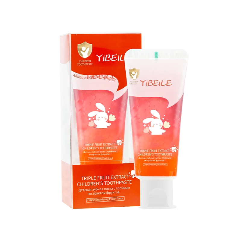 YIBEILE Детская зубная паста с тройным экстрактом фруктов 80г